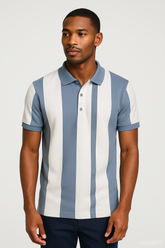 Classic Striped Polo Shirt – Premium Cotton Blend